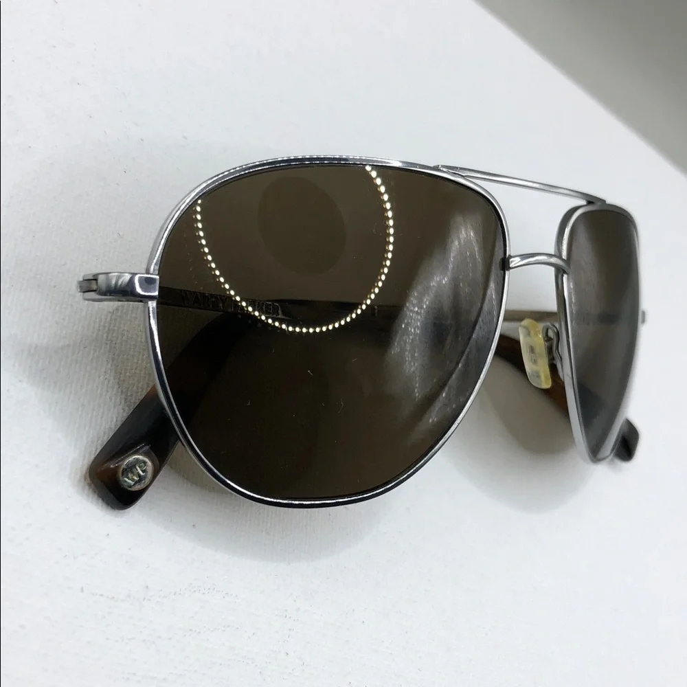 Warby Parker Halford 2150 58-15-145 double bridge aviator sunglasses UNISEX